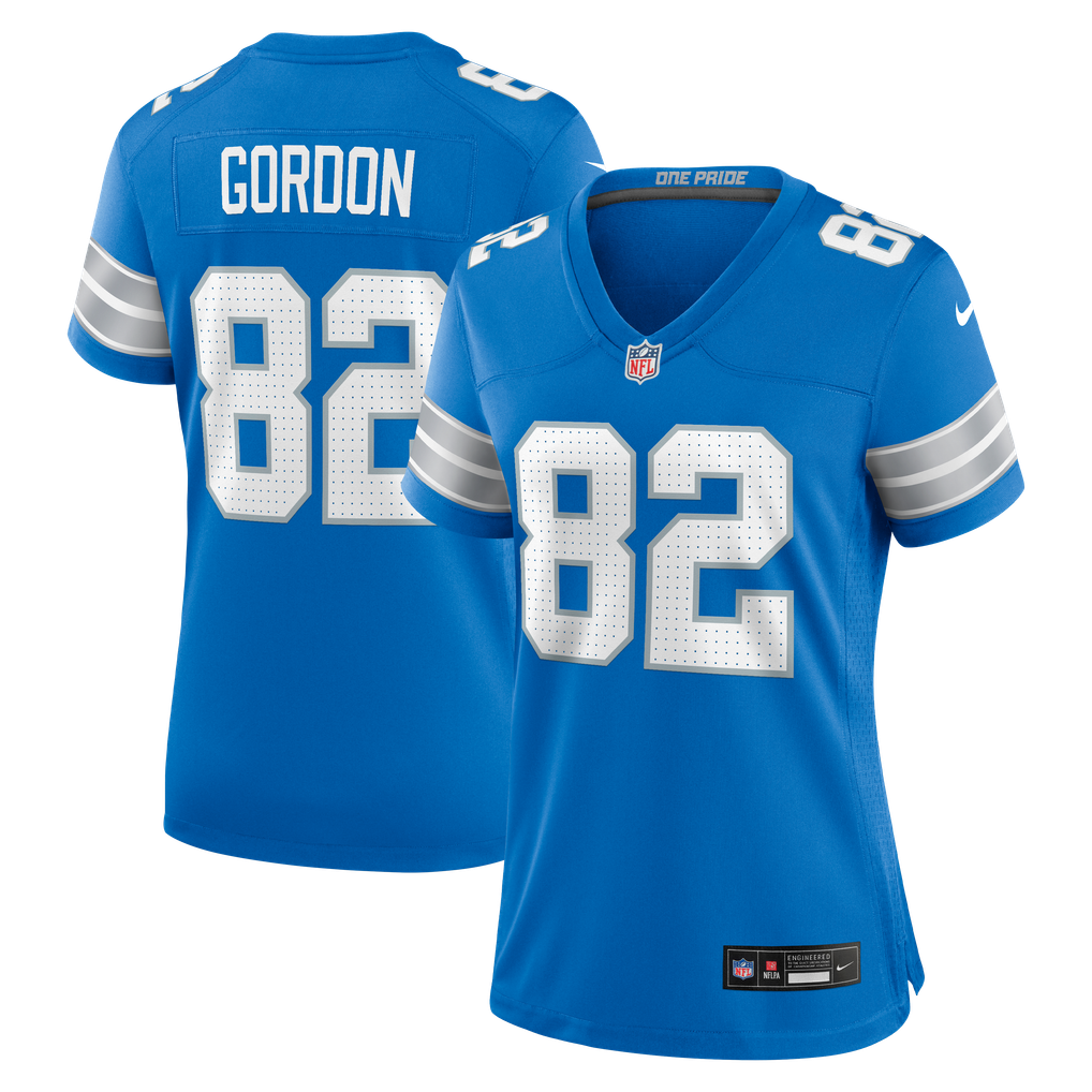 Women's Detroit Lions Thomas Gordon Nike  Blue Team Game Jersey - Image 2