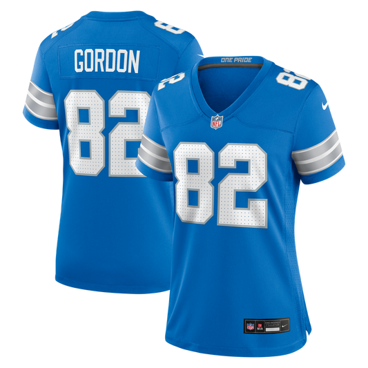 Women's Detroit Lions Thomas Gordon Nike  Blue Team Game Jersey - Image 1