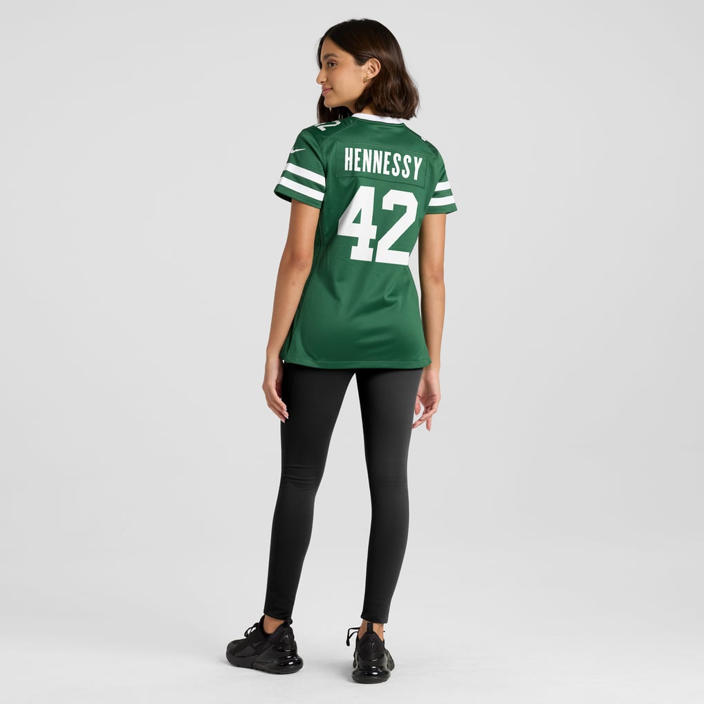 Women's New York Jets Thomas Hennessy Nike Legacy Green Game Jersey - Image 6