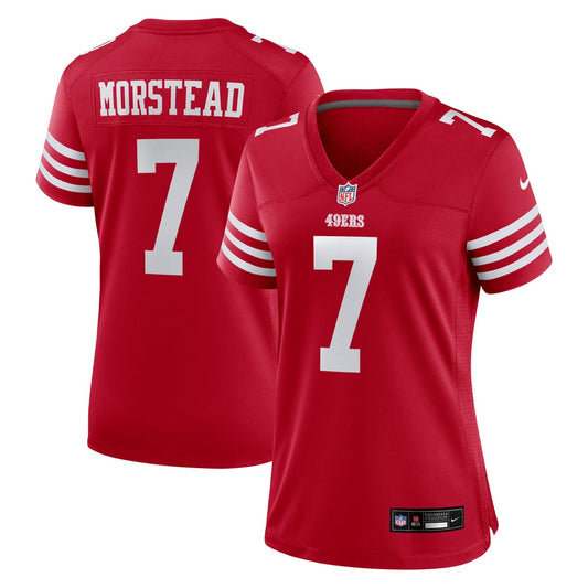 Women's San Francisco 49ers Thomas Morstead Nike  Scarlet Team Game Jersey - Image 1
