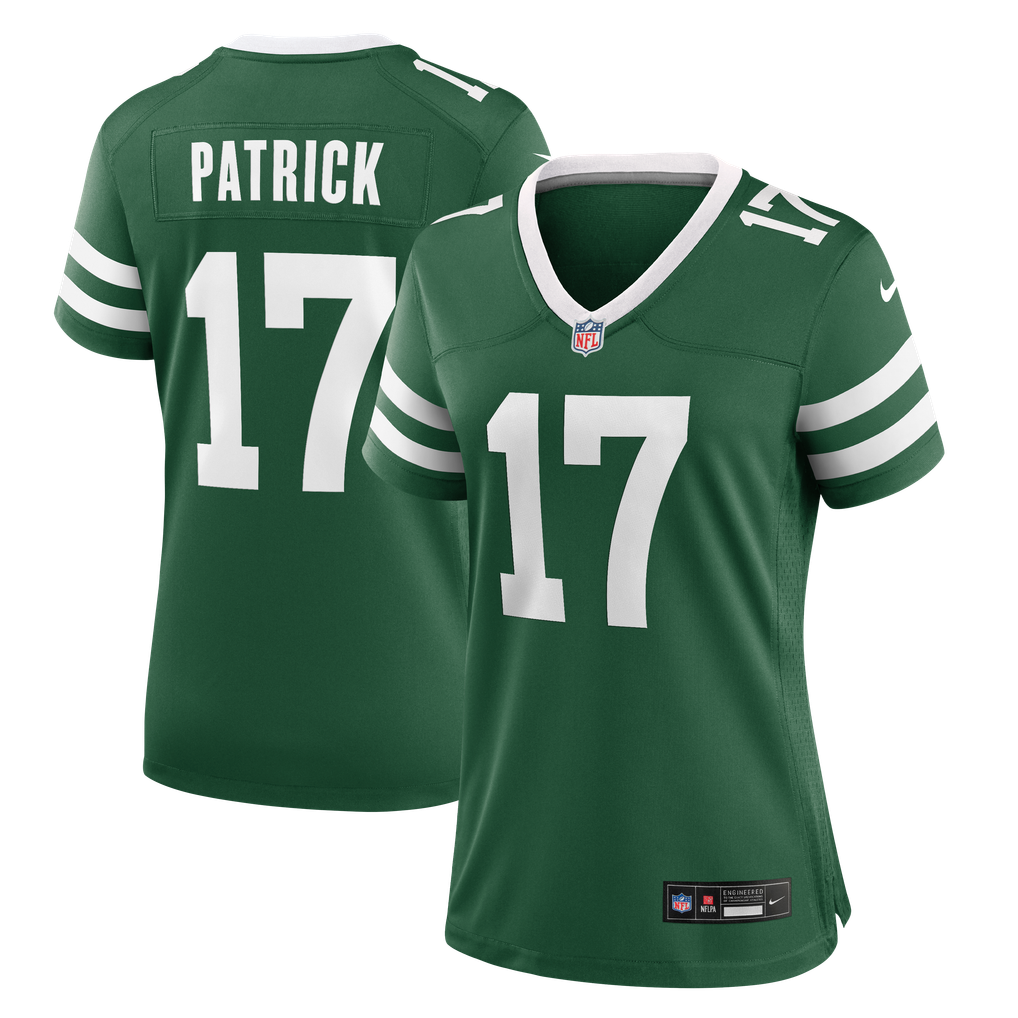 Women's New York Jets Tim Patrick Nike Legacy Green Team Game Jersey - Image 1