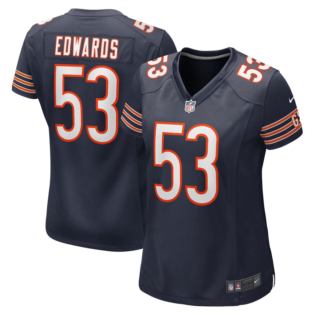 Women's Chicago Bears TJ Edwards Nike Navy Game Player Jersey - Image 2
