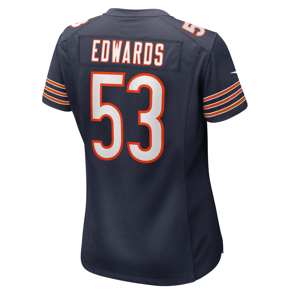 Women's Chicago Bears TJ Edwards Nike Navy Game Player Jersey - Image 4