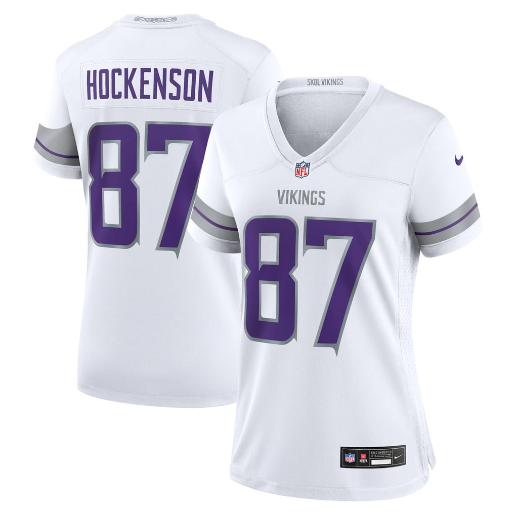 Women's Minnesota Vikings T.J. Hockenson Nike White Alternate Game Player Jersey - Image 1