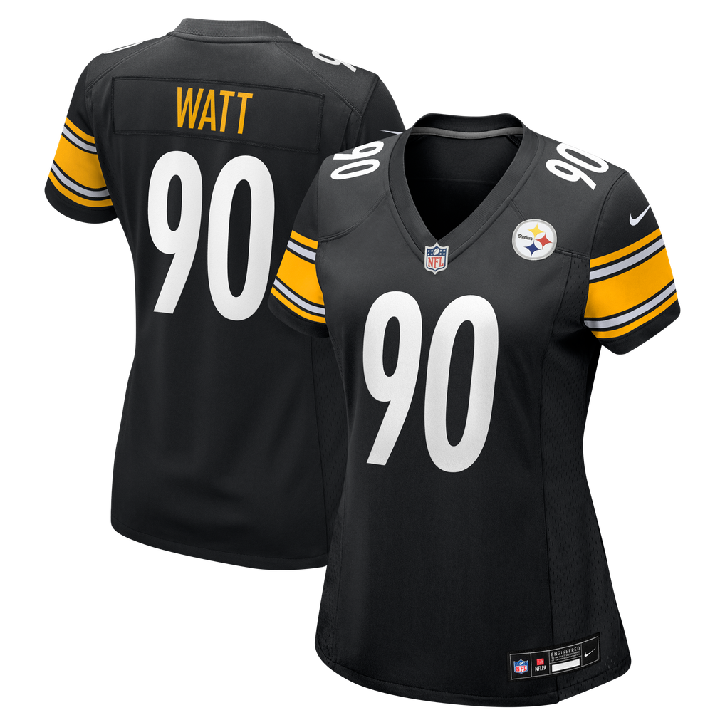 Women's Nike T.J. Watt Black Pittsburgh Steelers Game Jersey - Image 2
