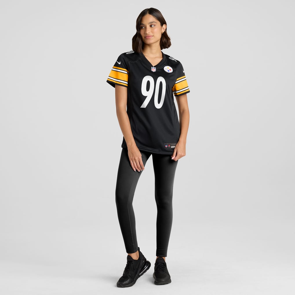 Women's Pittsburgh Steelers T.J. Watt Nike  Black Team Game Jersey - Image 5