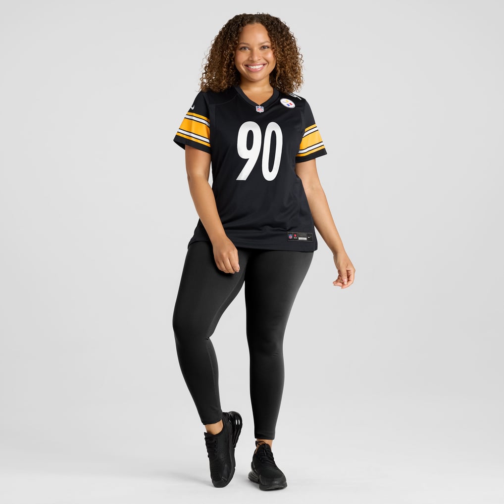 Women's Pittsburgh Steelers T.J. Watt Nike  Black Team Game Jersey - Image 7