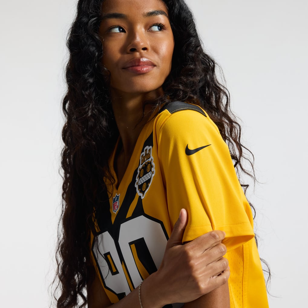 Women's Pittsburgh Steelers T.J. Watt Nike Gold Alternate 1933 Throwback Game Jersey - Image 11