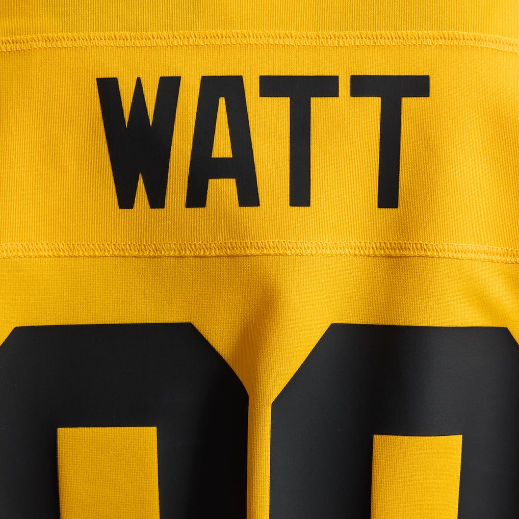 Women's Pittsburgh Steelers T.J. Watt Nike Gold Alternate 1933 Throwback Game Jersey - Image 13