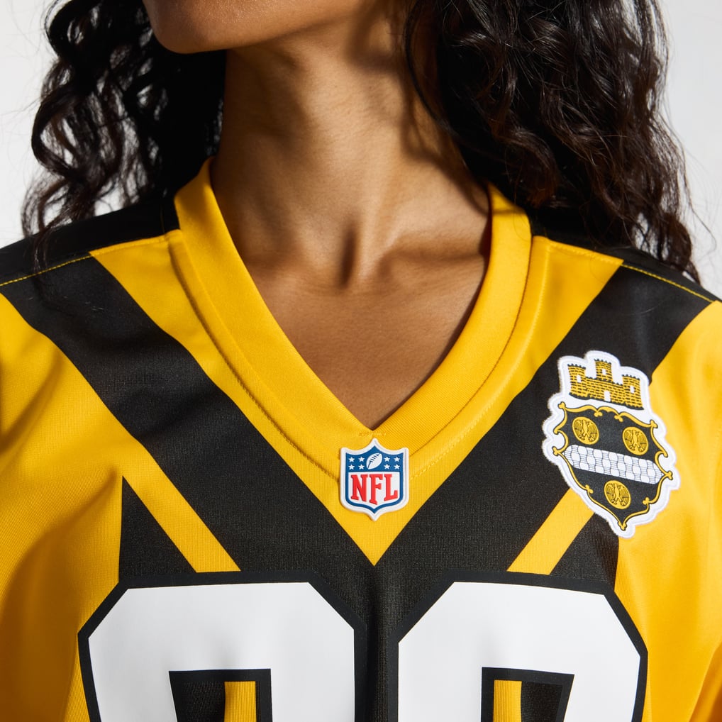 Women's Pittsburgh Steelers T.J. Watt Nike Gold Alternate 1933 Throwback Game Jersey - Image 10