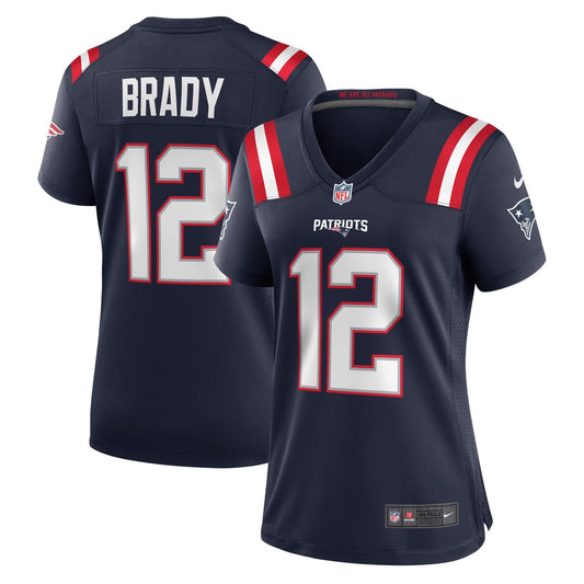 Women's New England Patriots Tom Brady Nike Navy Retired Game Jersey - Image 1