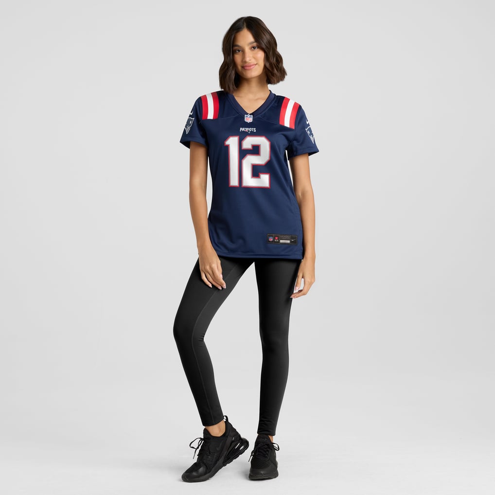 Women's New England Patriots Tom Brady Nike Navy Retired Game Jersey - Image 5