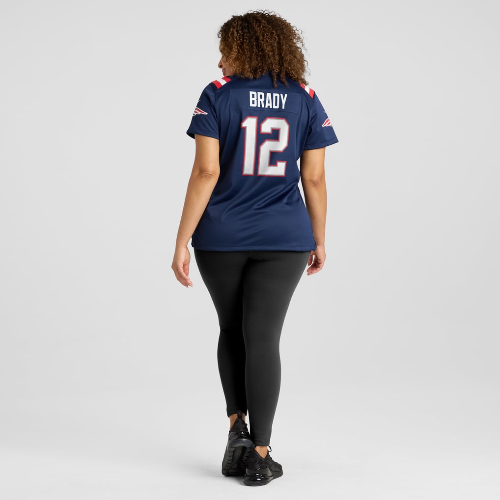 Women's New England Patriots Tom Brady Nike Navy Retired Game Jersey - Image 8