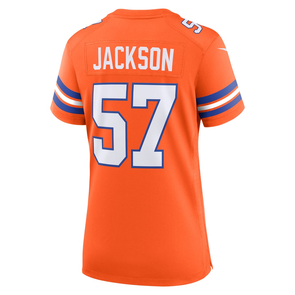 Women's Denver Broncos Tom Jackson Nike Orange Mile High Collection 1977 Throwback Retired Player Game Jersey - Image 4
