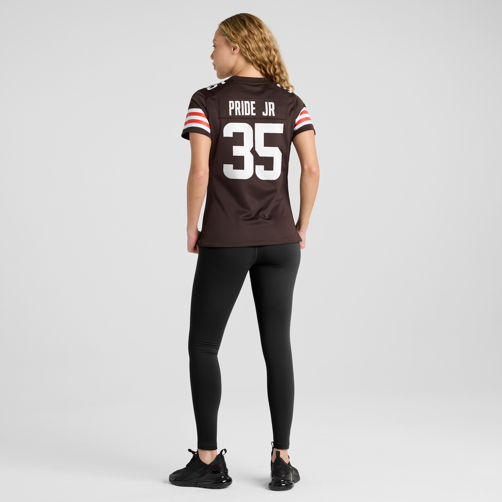 Women's Cleveland Browns Toriano Pride Jr. Nike Brown Team Game Jersey - Image 4