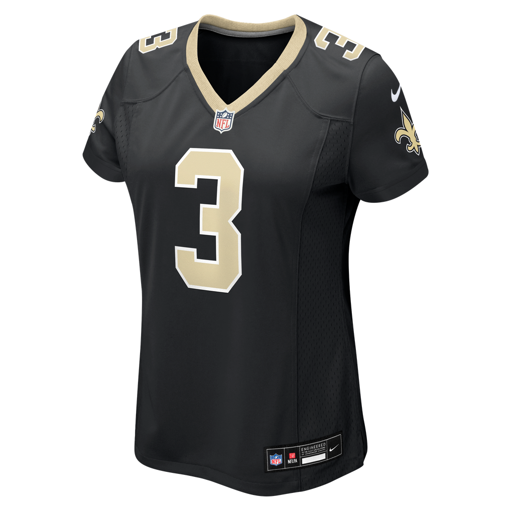 Women's New Orleans Saints Travis Etienne Jr Nike Black Team Game Jersey - Image 7