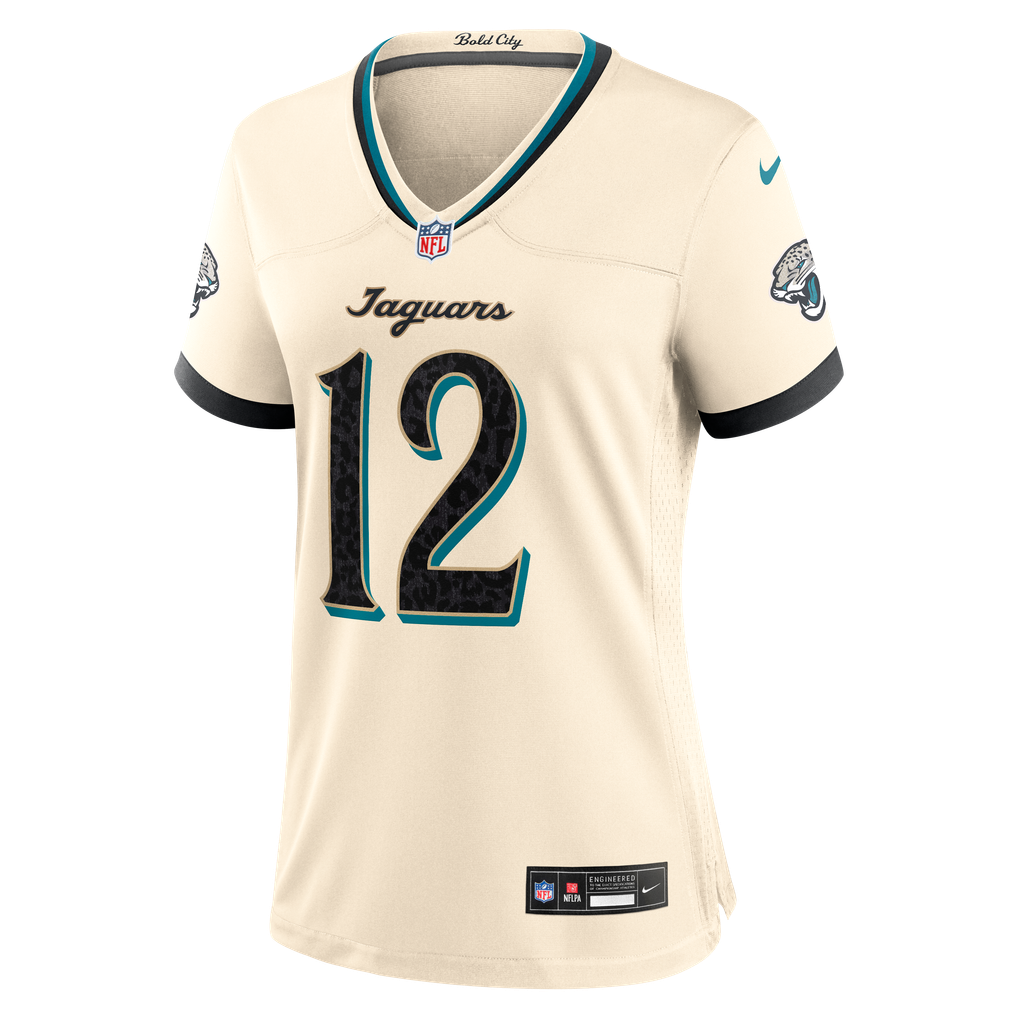 Women's Jacksonville Jaguars Travis Hunter Nike Natural 2026 Rivalries Collection Game Jersey - Image 9