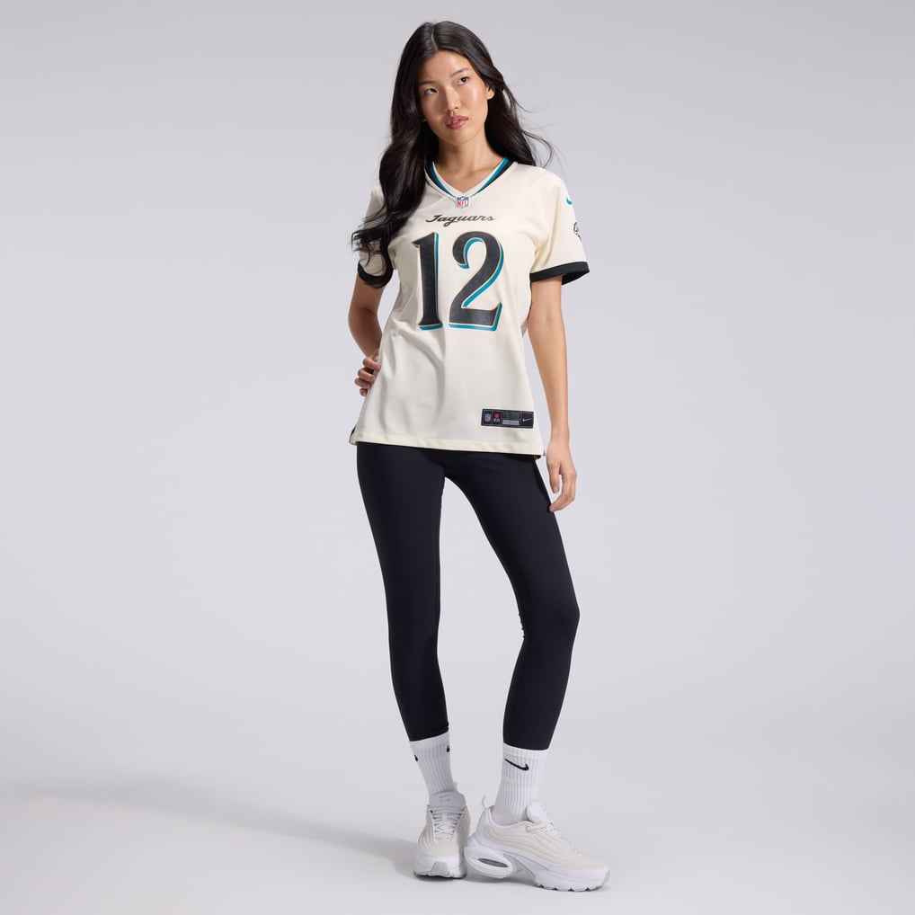 Women's Jacksonville Jaguars Travis Hunter Nike Natural 2026 Rivalries Collection Game Jersey - Image 5