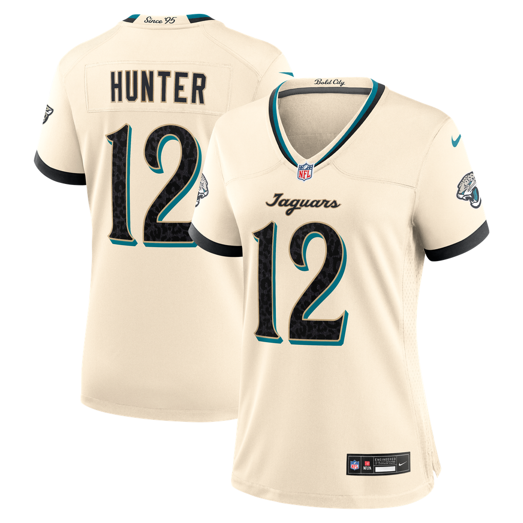 Women's Jacksonville Jaguars Travis Hunter Nike Natural 2026 Rivalries Collection Game Jersey - Image 1