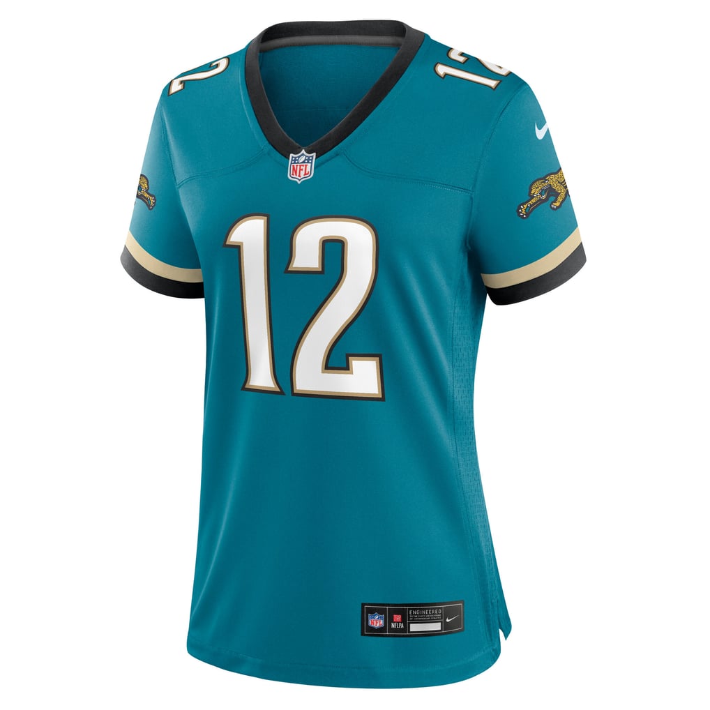Women's Jacksonville Jaguars Travis Hunter Nike  Teal Alternate 2 Prowler Throwback Game Jersey - Image 3