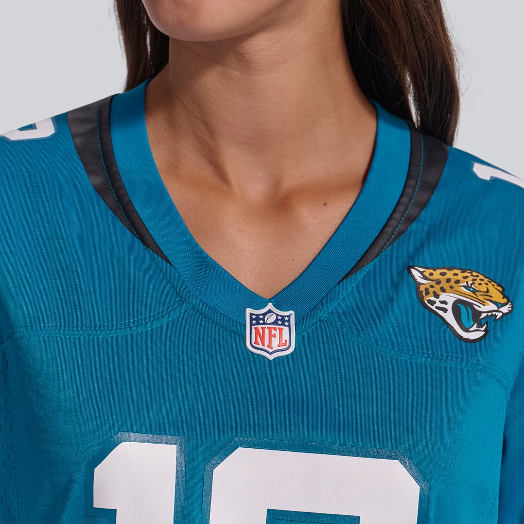 Women's Jacksonville Jaguars Travis Hunter Nike Teal Team Game Jersey - Image 9