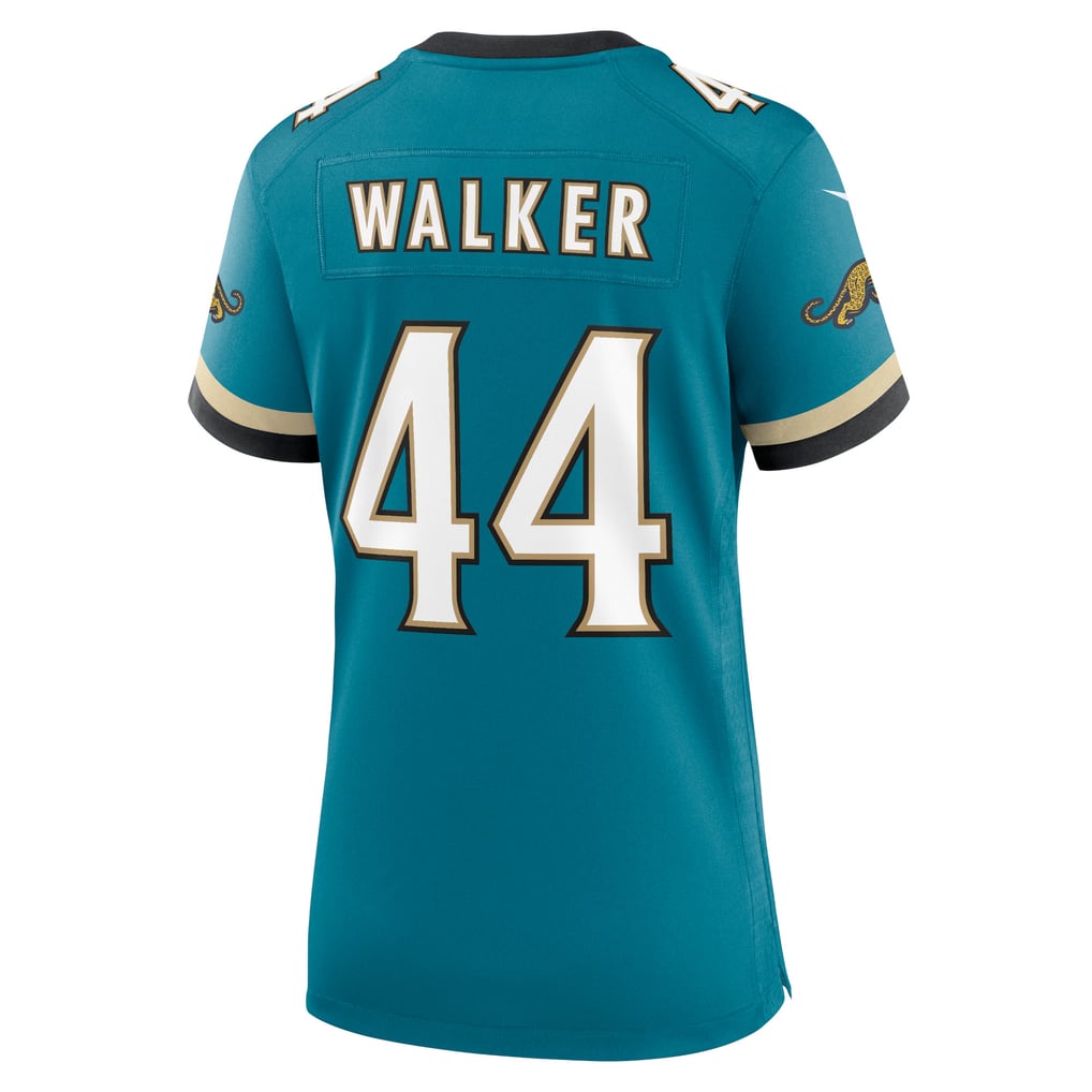 Women's Jacksonville Jaguars Travon Walker Nike Teal Prowler Throwback Game Jersey - Image 4