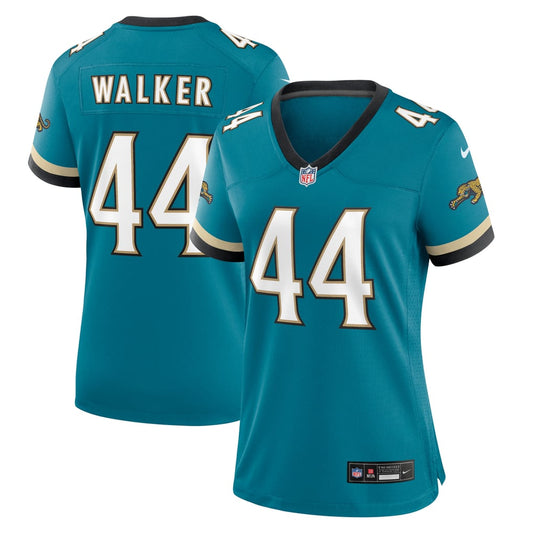 Women's Jacksonville Jaguars Travon Walker Nike Teal Prowler Throwback Game Jersey - Image 1
