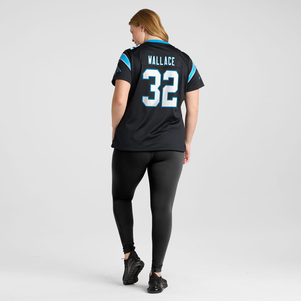 Women's Carolina Panthers Trevin Wallace Nike Black Team Game Jersey - Image 8