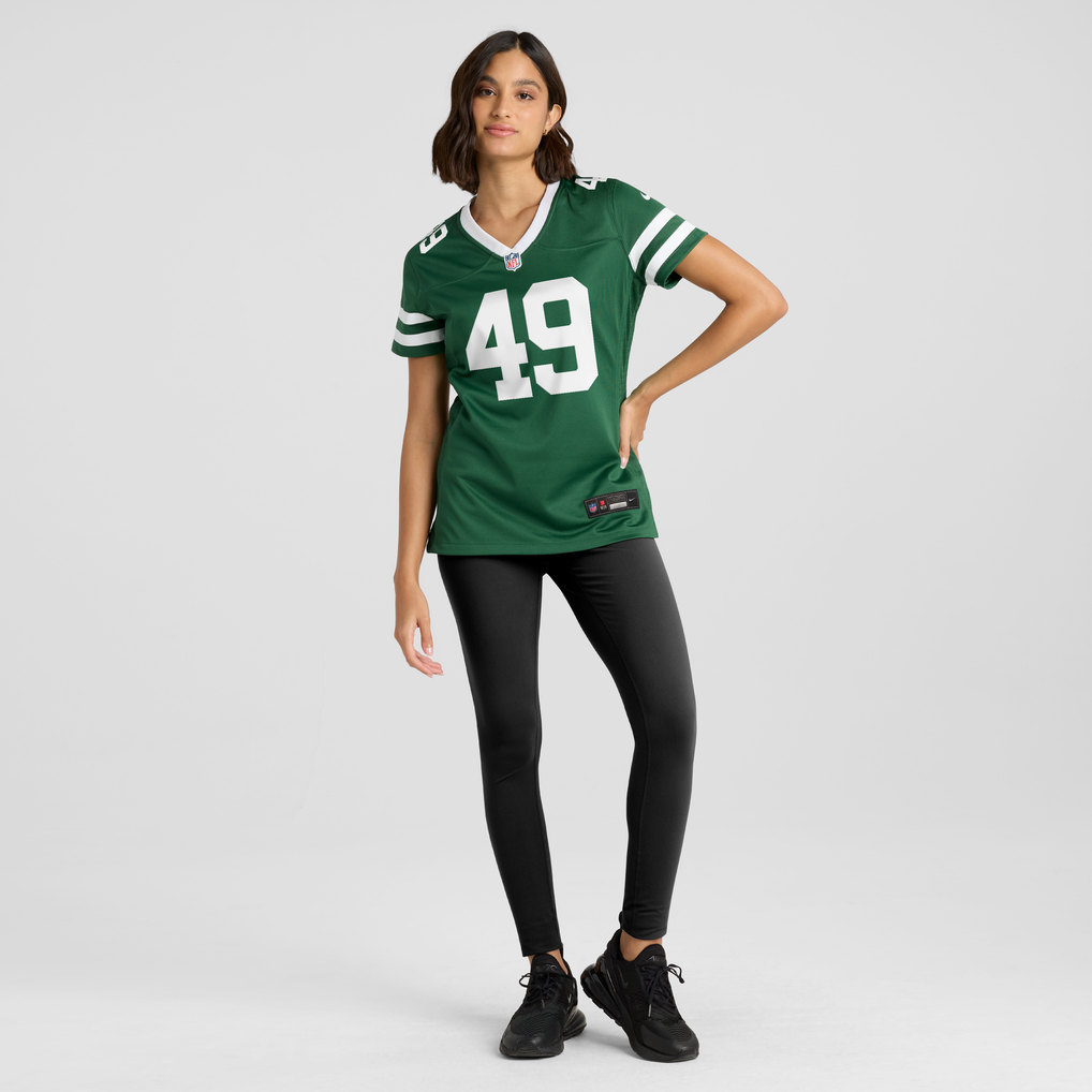 Women's New York Jets Trevin Wallace Nike Legacy Green Team Game Jersey - Image 3