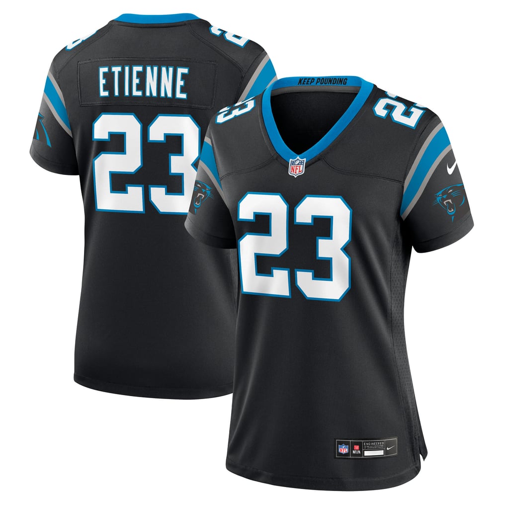 Women's Carolina Panthers Trevor Etienne Nike Black Team Game Jersey - Image 2