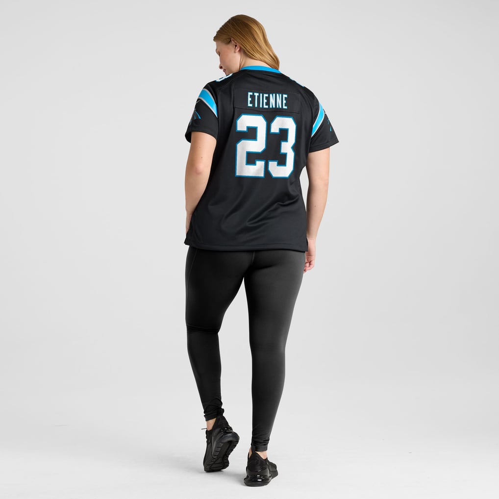 Women's Carolina Panthers Trevor Etienne Nike Black Team Game Jersey - Image 8