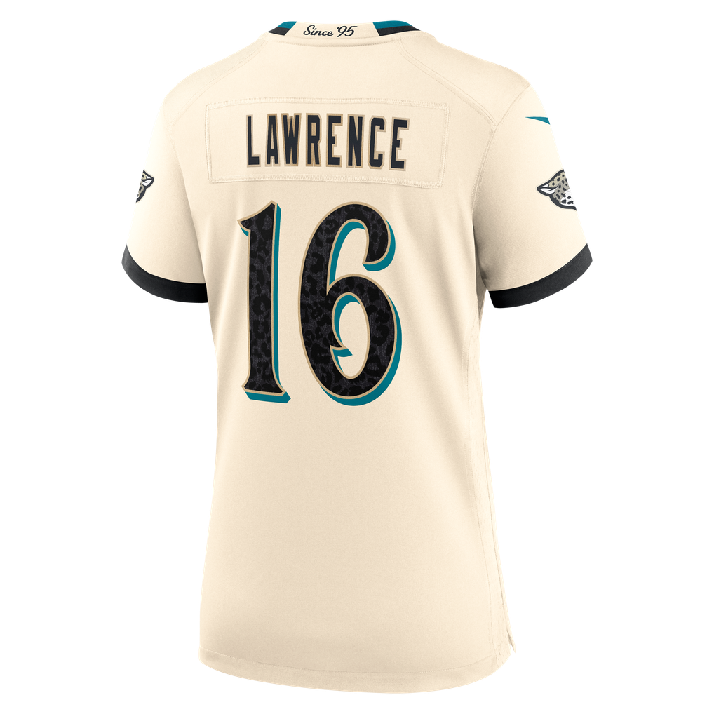 Women's Jacksonville Jaguars Trevor Lawrence Nike Natural 2026 Rivalries Collection Game Jersey - Image 4