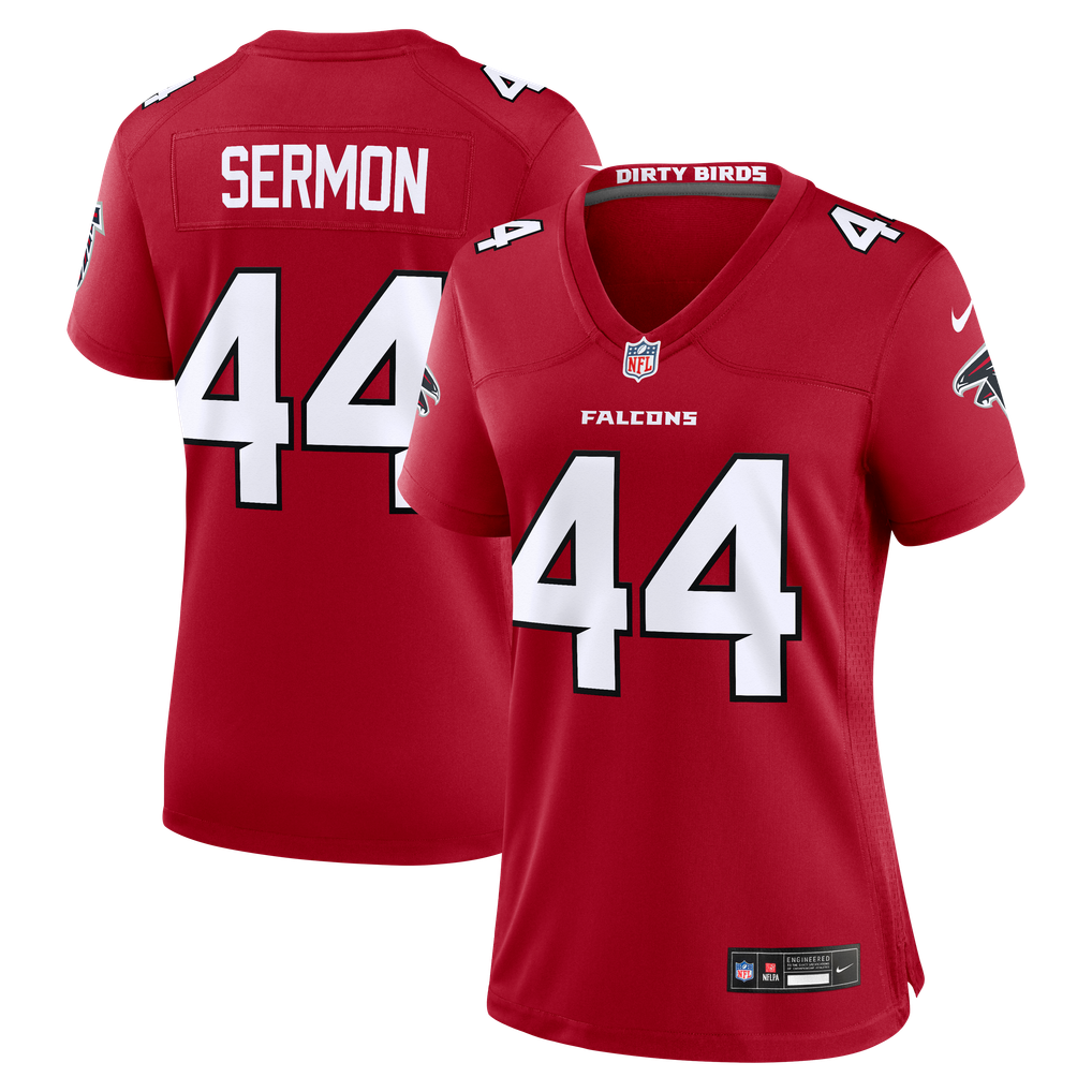 Women's Atlanta Falcons Trey Sermon Nike Red Team Game Jersey