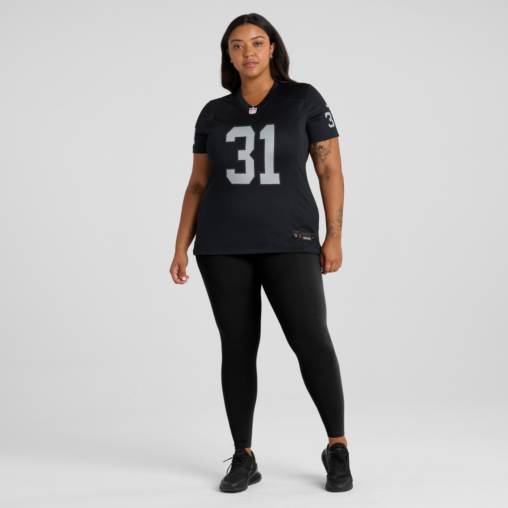 Women's Las Vegas Raiders Treydan Stukes Nike Black Team Game Jersey - Image 5