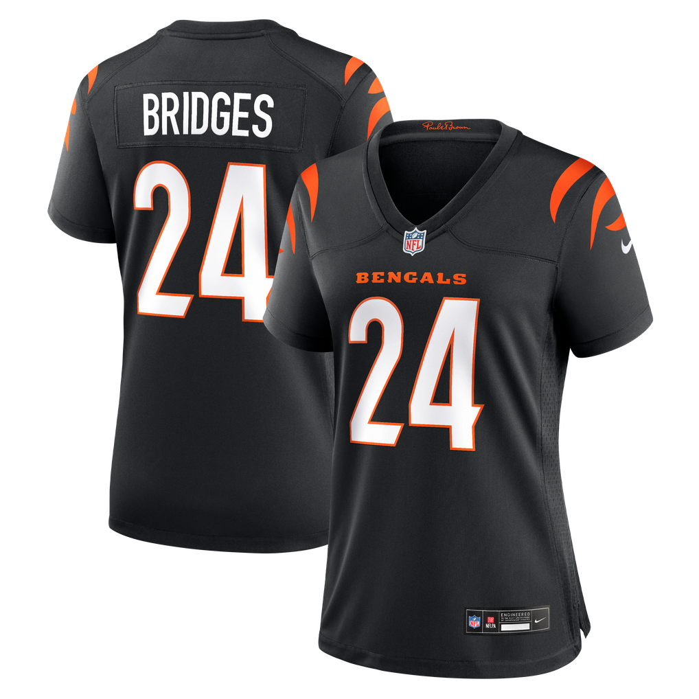 Women's Cincinnati Bengals Trikweze Bridges Nike Black Team Game Jersey - Image 2