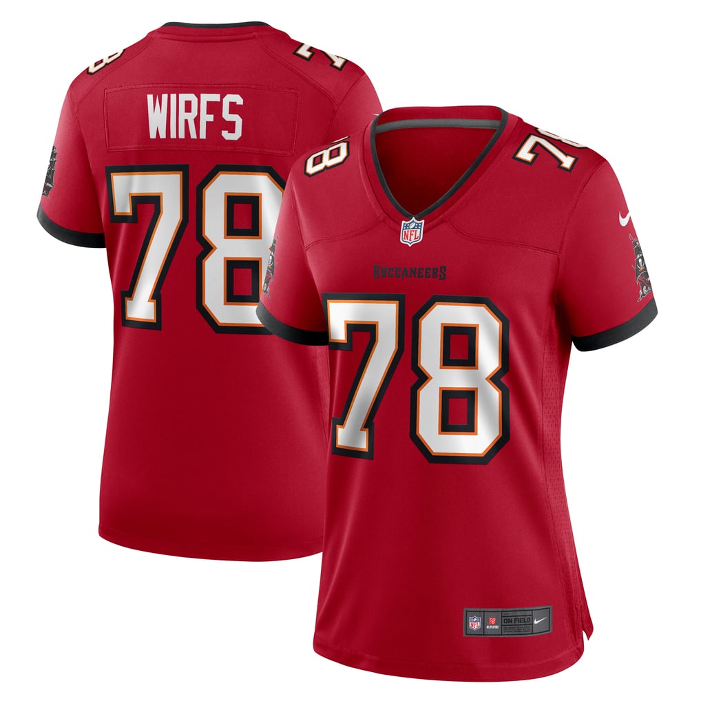Women's Tampa Bay Buccaneers Tristan Wirfs Nike  Red Team Game Jersey - Image 1