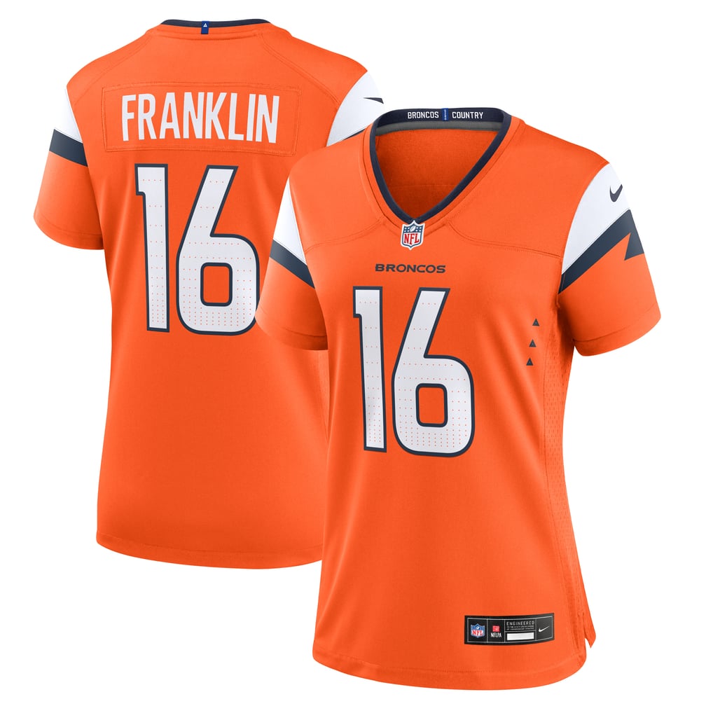Women's Denver Broncos Troy Franklin Nike  Orange Team Game Jersey - Image 1
