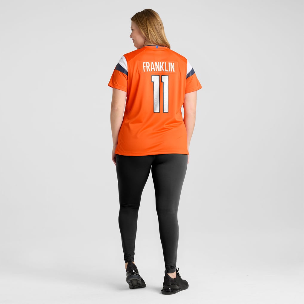 Women's Denver Broncos Troy Franklin Nike  Orange Team Game Jersey - Image 8