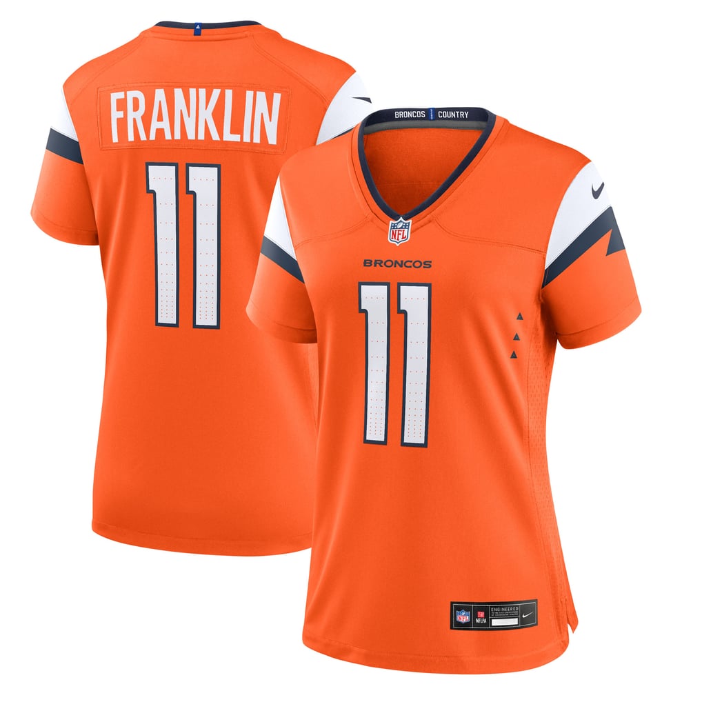 Women's Denver Broncos Troy Franklin Nike  Orange Team Game Jersey - Image 1