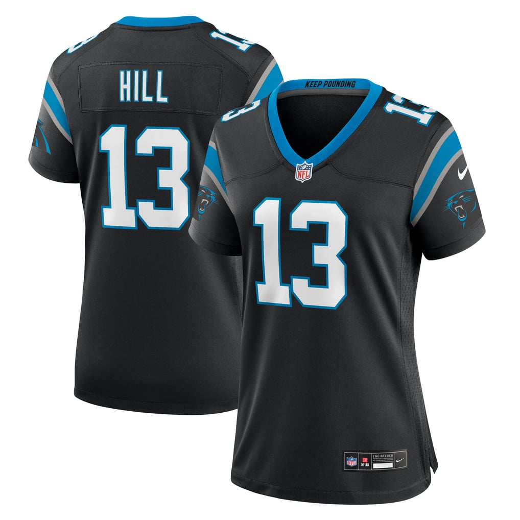 Women's Carolina Panthers Troy Hill Nike Black Team Game Jersey - Image 2