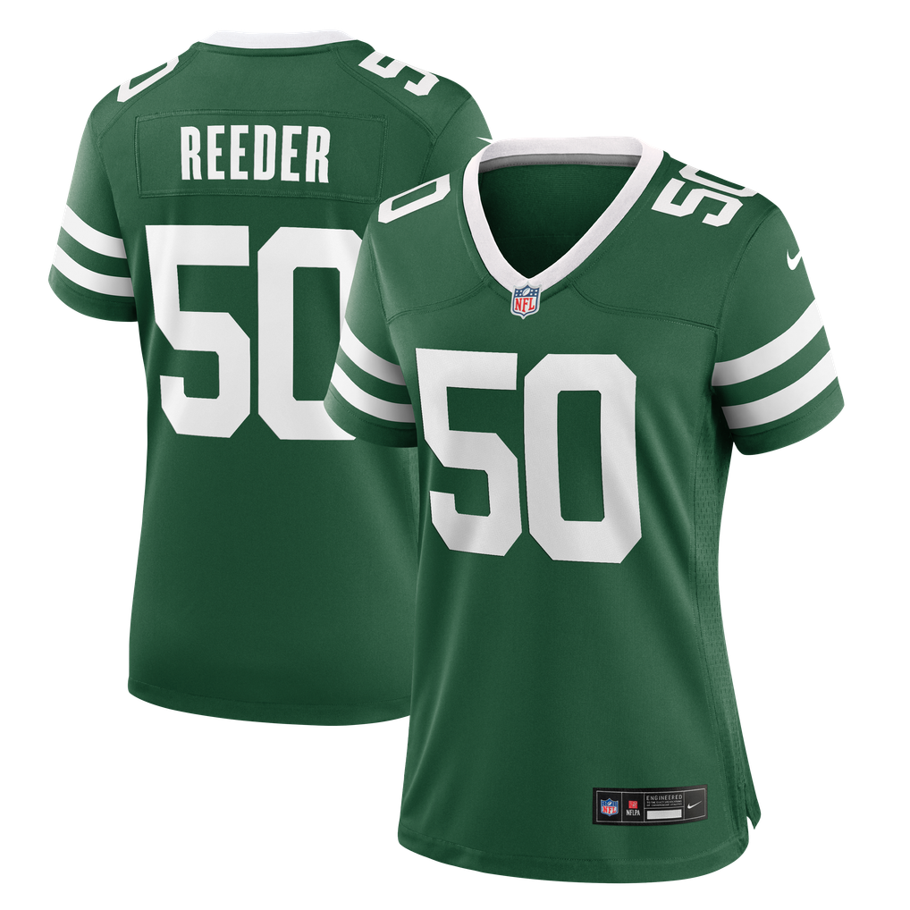 Women's New York Jets Troy Reeder Nike Legacy Green Team Game Jersey - Image 1