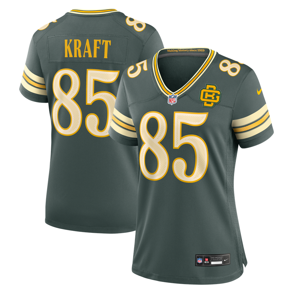 Women's Green Bay Packers Tucker Kraft Nike Green 2026 Rivalries Collection Game Jersey - Image 2