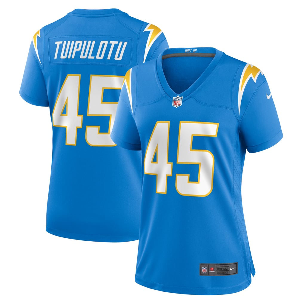 Women's Los Angeles Chargers Tuli Tuipulotu Nike Powder Blue Team Game Jersey - Image 2