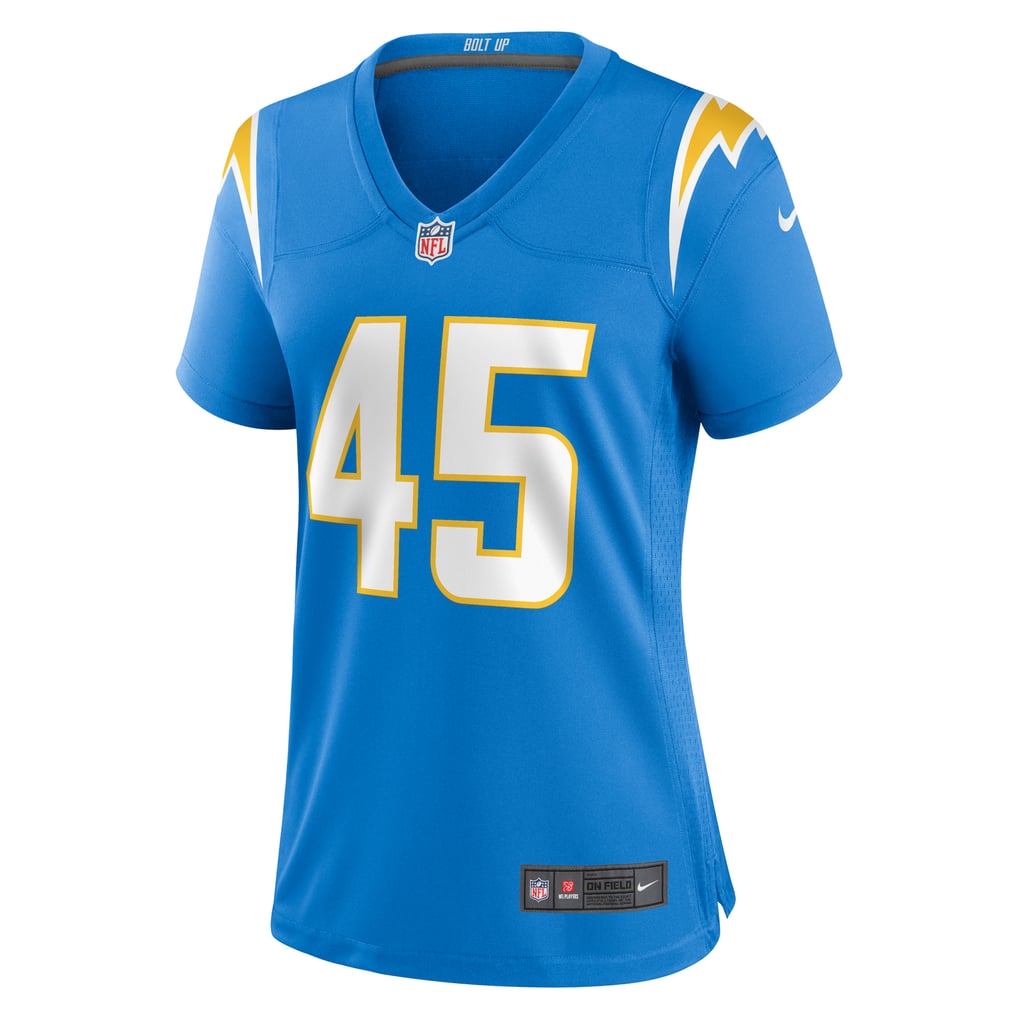 Women's Los Angeles Chargers Tuli Tuipulotu Nike Powder Blue Team Game Jersey - Image 3