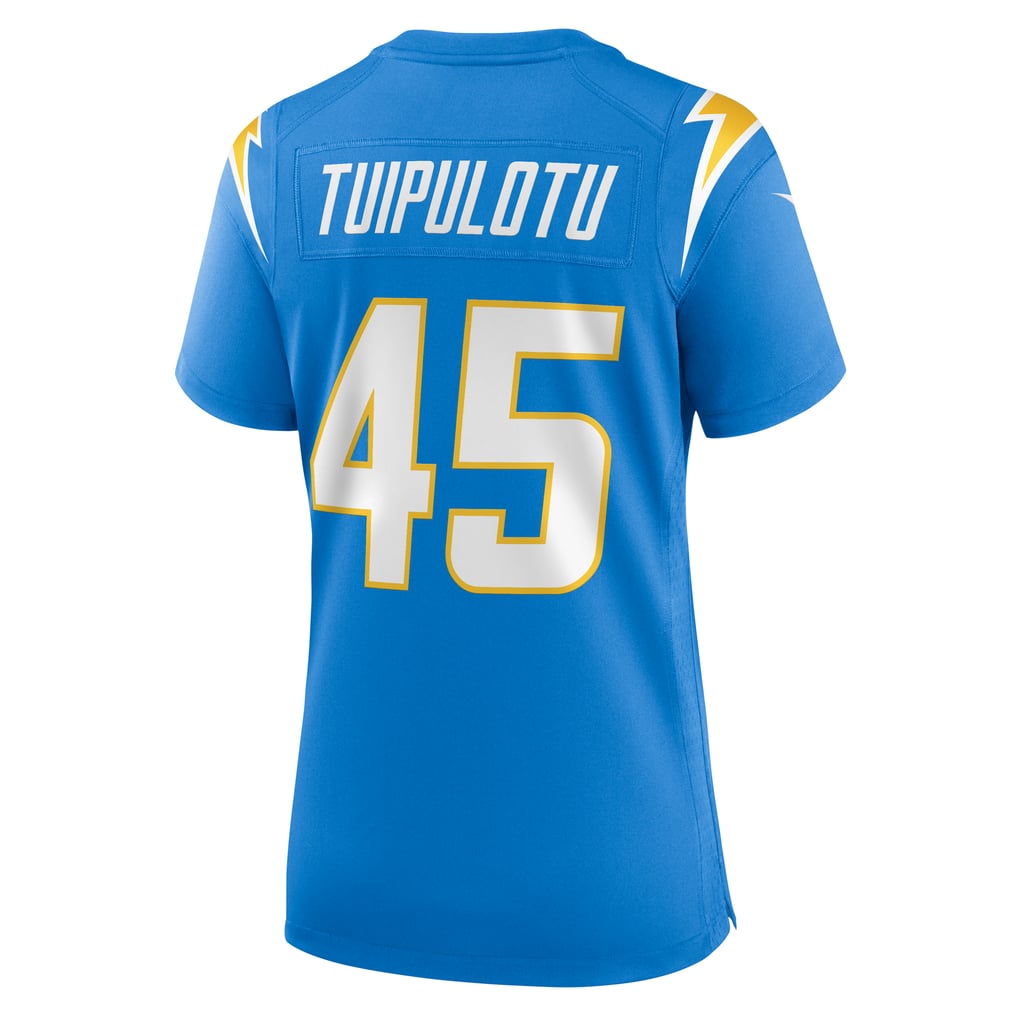 Women's Los Angeles Chargers Tuli Tuipulotu Nike Powder Blue Team Game Jersey - Image 4