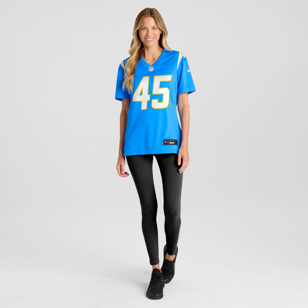 Women's Los Angeles Chargers Tuli Tuipulotu Nike Powder Blue Team Game Jersey - Image 5