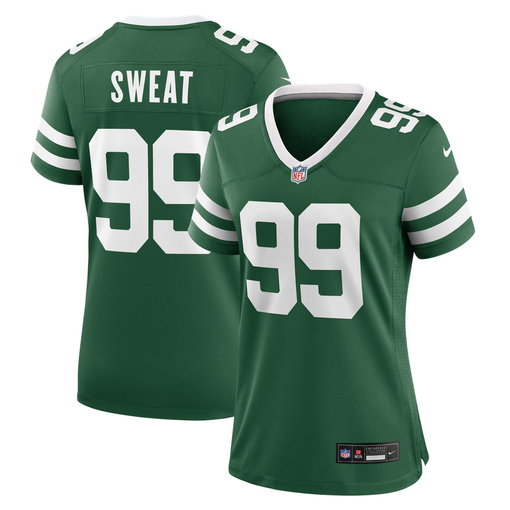 Women's New York Jets T'Vondre Sweat Nike Legacy Green Team Game Jersey - Image 1
