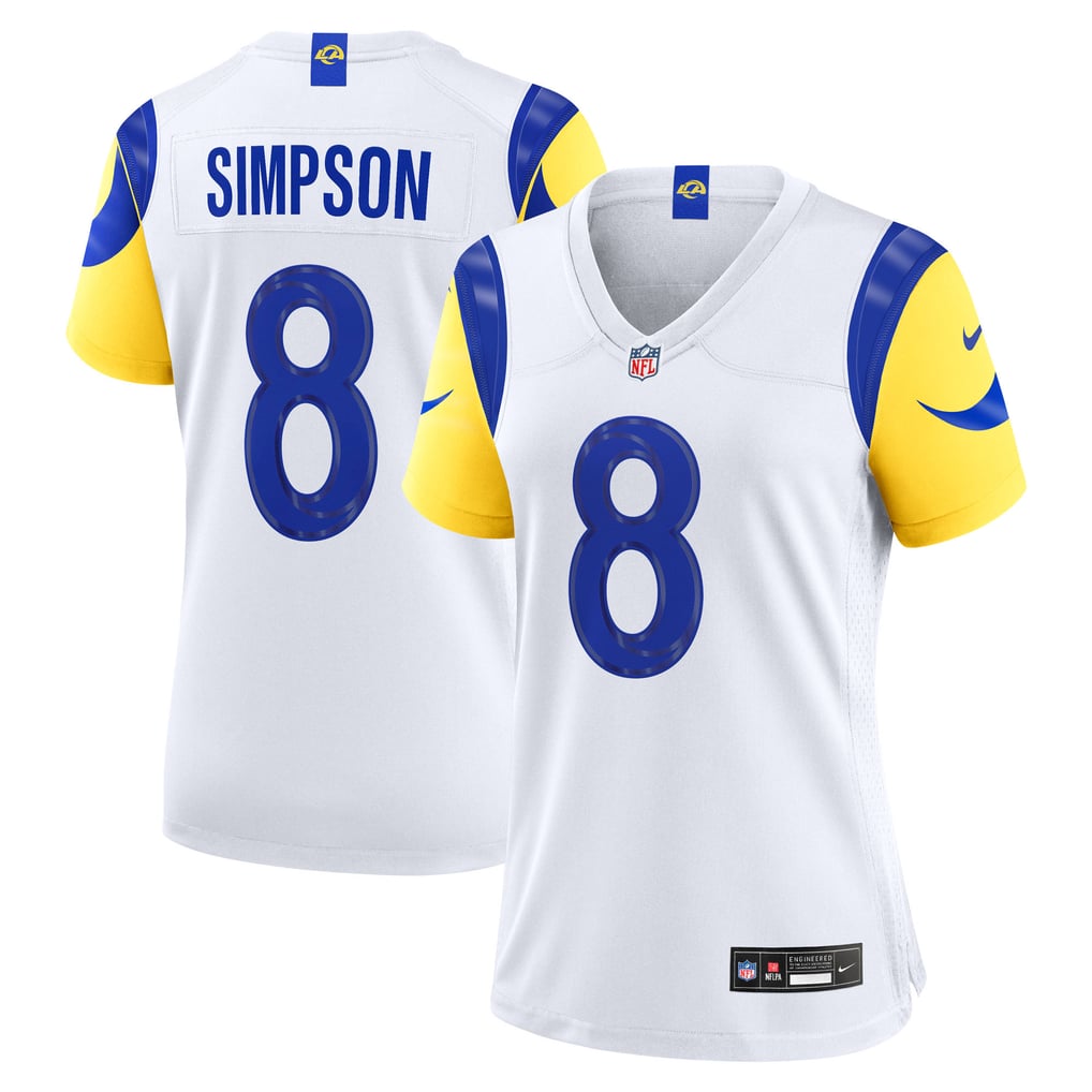 Women's Los Angeles Rams Ty Simpson Nike White Game Jersey - Image 2