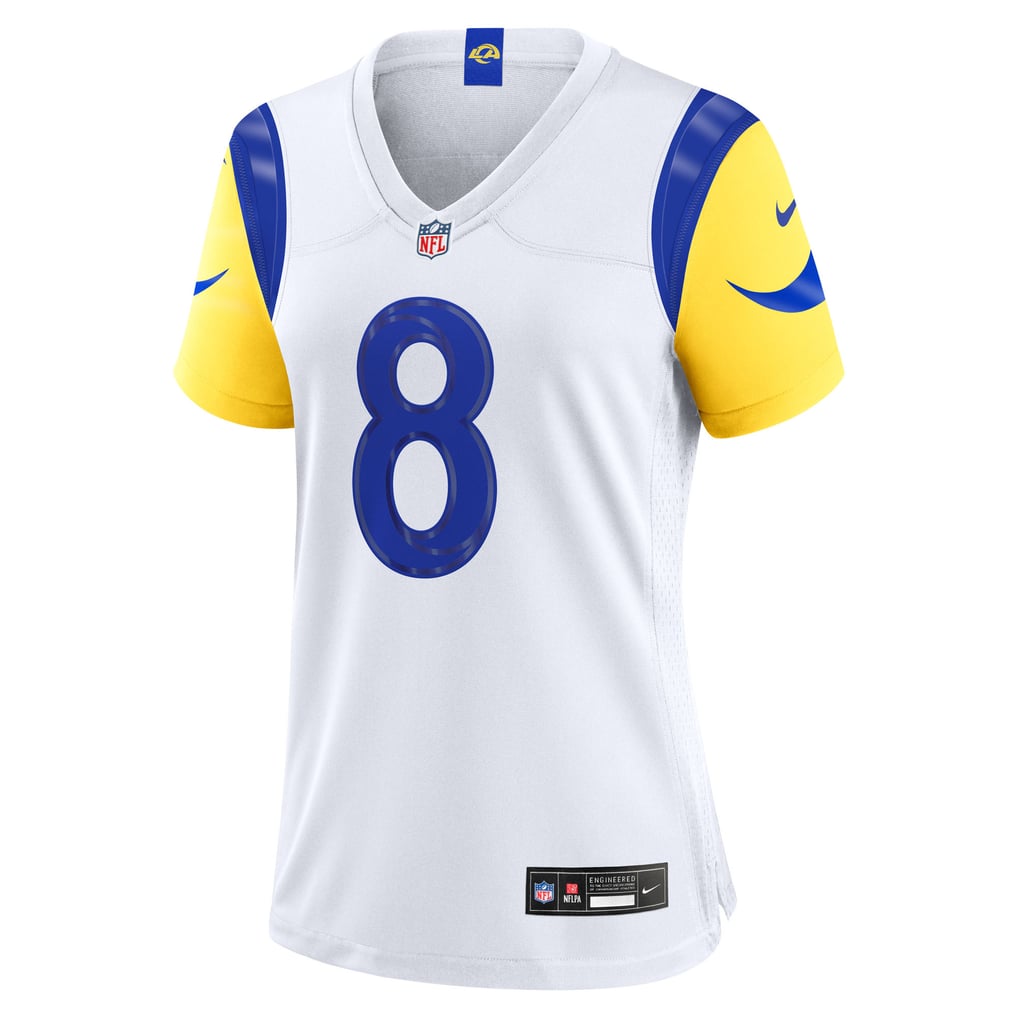 Women's Los Angeles Rams Ty Simpson Nike White Game Jersey - Image 3