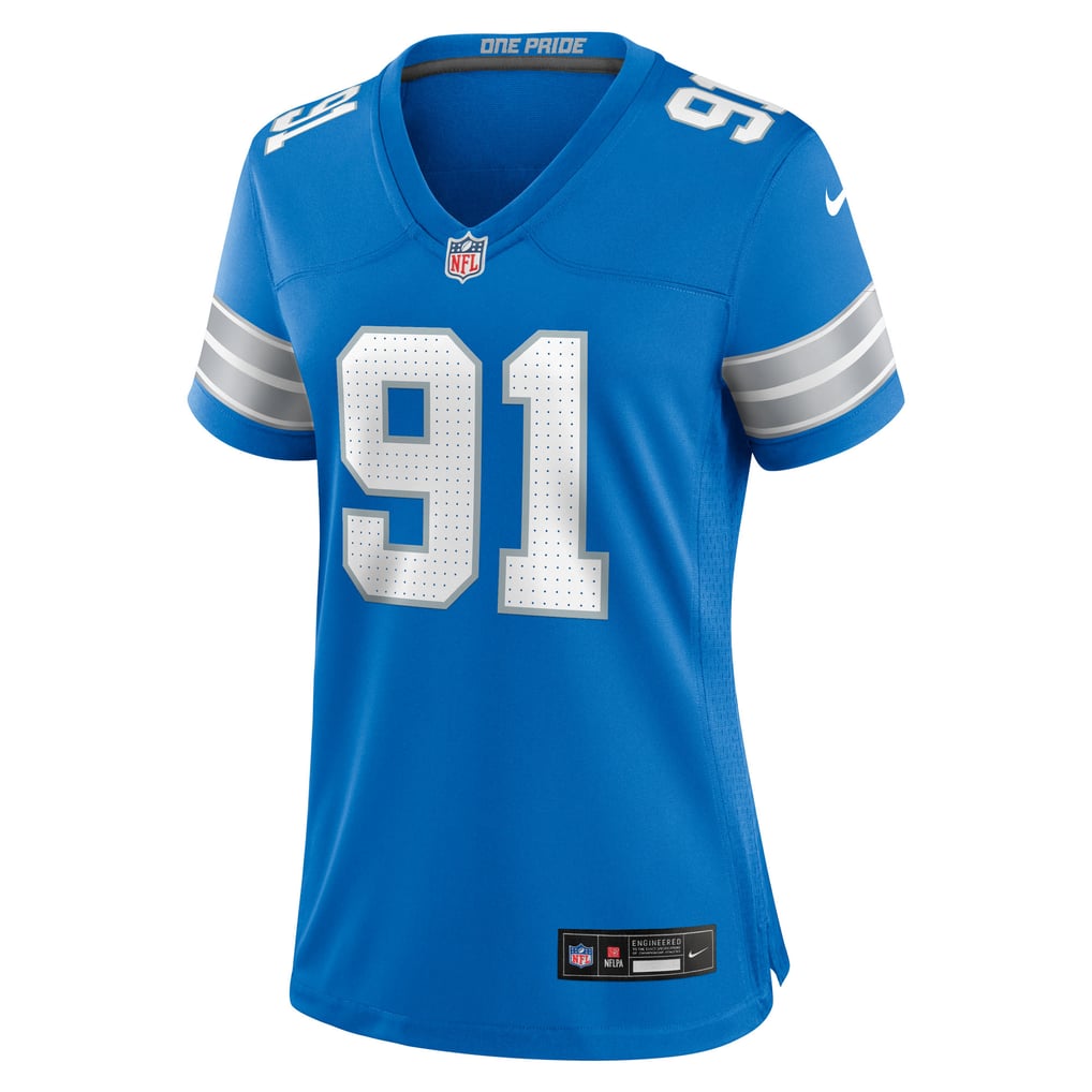 Women's Detroit Lions Tyleik Williams Nike  Blue Team Game Jersey - Image 3